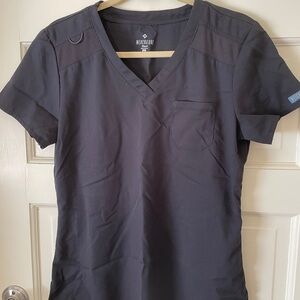 Med Couture Women's Charcoal V-Neck Tee